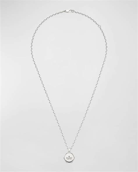 gucci men chain pendant angel|Trademark chain necklace with pendant .